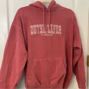 U.S. VINTAGE Outer Banks hoodie pink with embroidered detail size medium